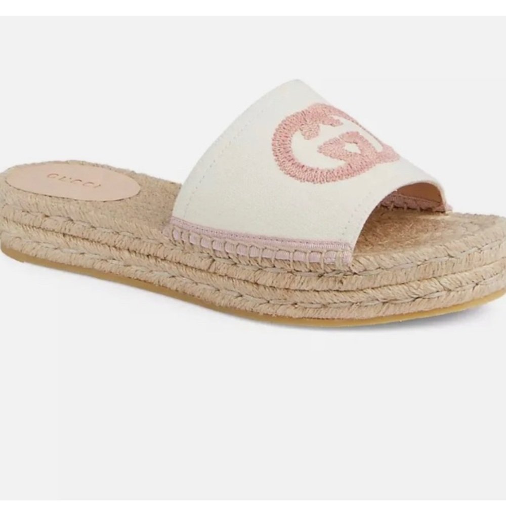 Gucci Espadrille Interlocking Gg Sandals
